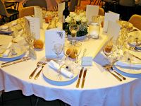 Table set for a French gastronomic meal